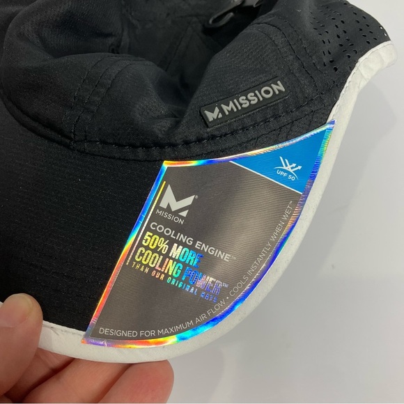 Mission vented cooling hat black new with tags summer soccer mom casual one size - Picture 2 of 7
